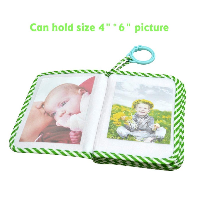 Amzoya Baby's My First Family Album,baby photo album 4×6 Soft Cloth Photo Book,Baby Cloth Album with Photo Pockets, for Newborn Toddler & Kids - Image 3